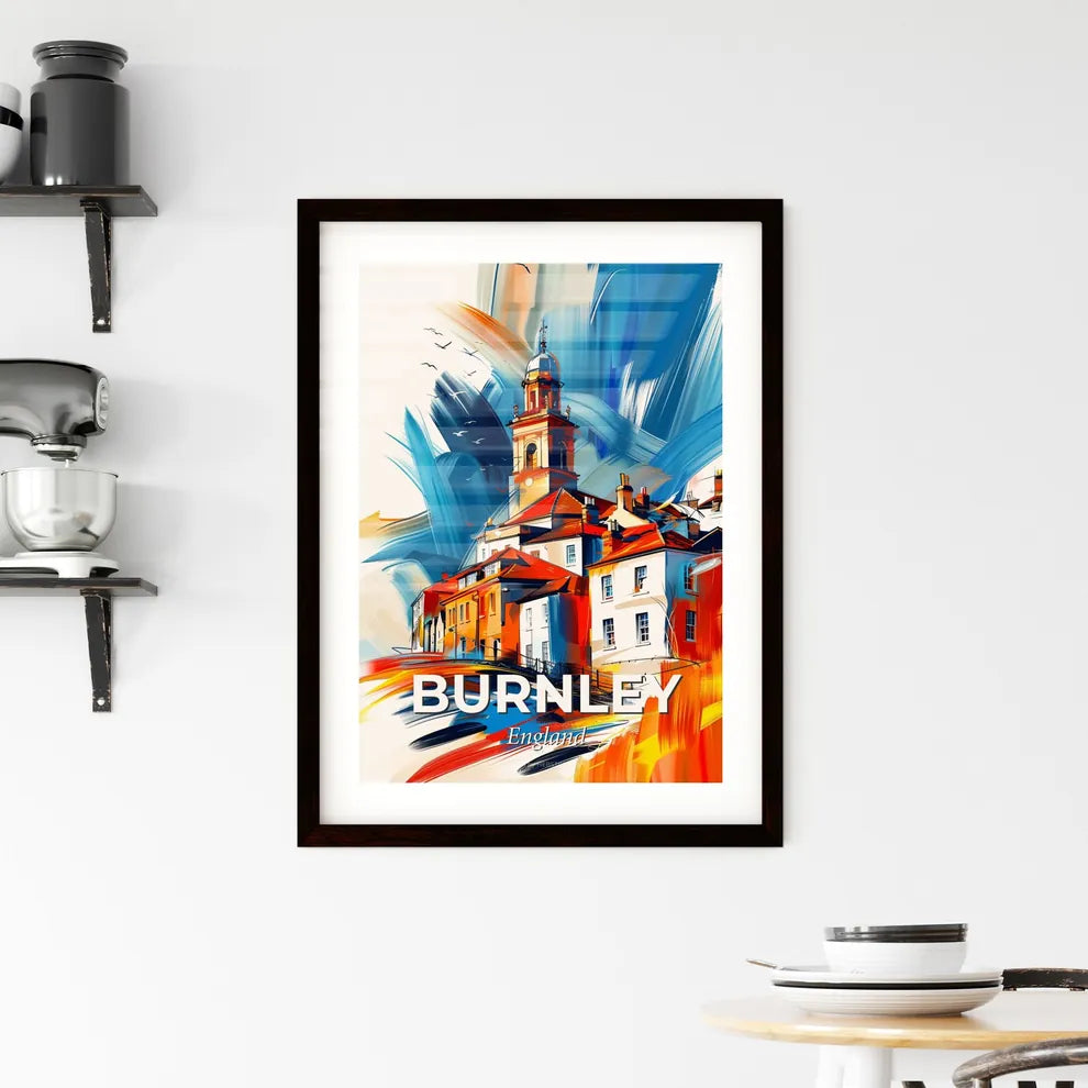 Vibrant Burnley, England Framed Print
