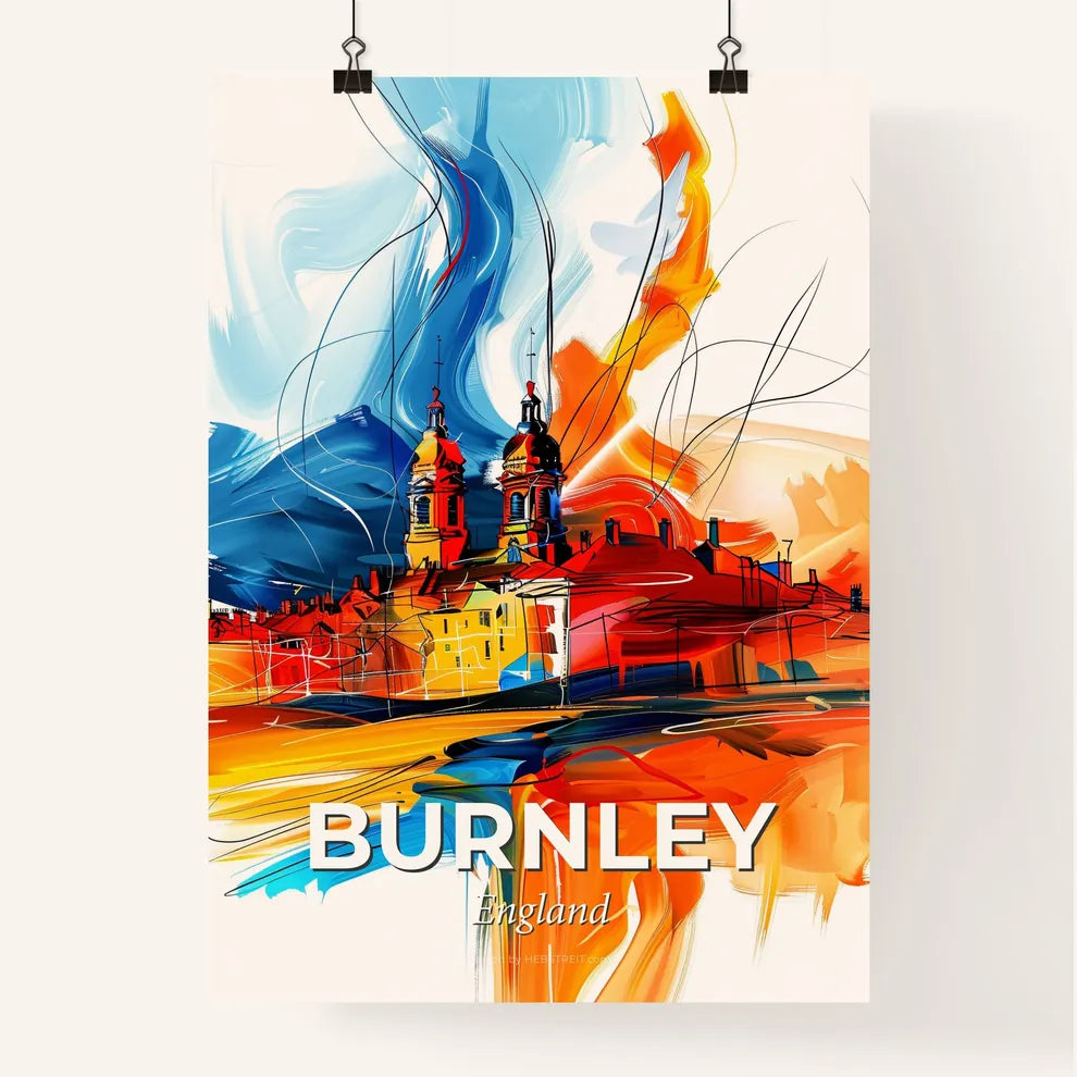 Vibrant Burnley, England Poster