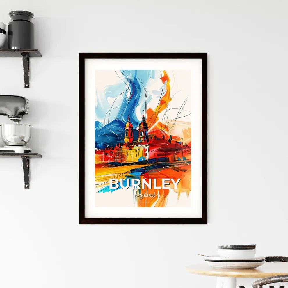 Vibrant Burnley, England Framed Print