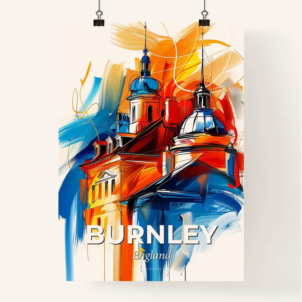 Vibrant Burnley, England Poster
