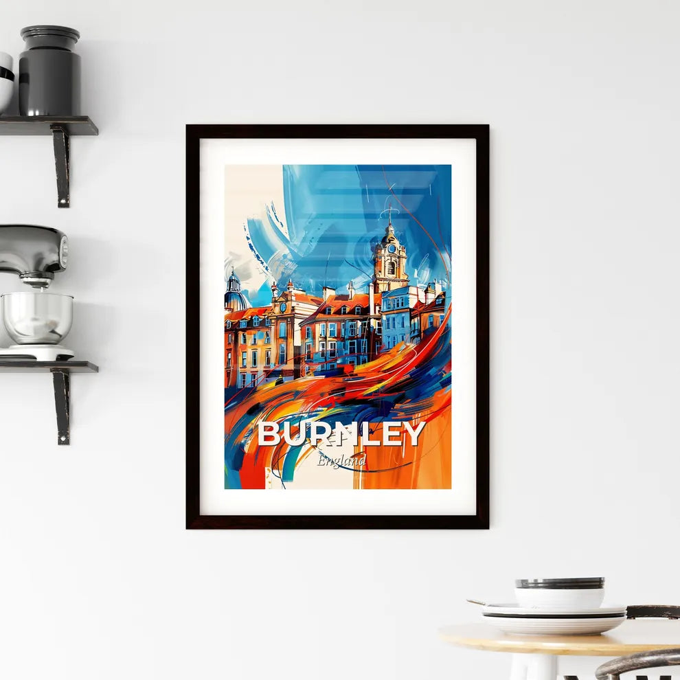 Vibrant Burnley, England Framed Print