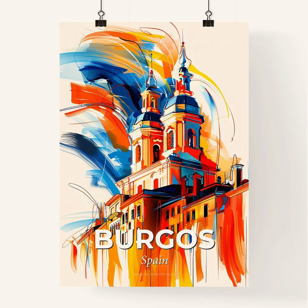 Vibrant Burgos, Spain Poster