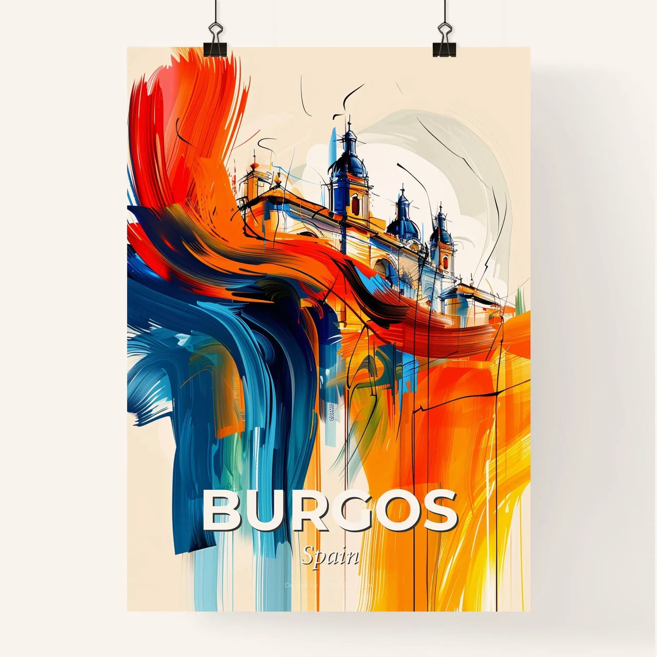 Vibrant Burgos, Spain Poster