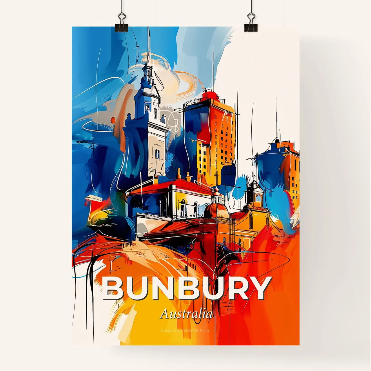 Vibrant Bunbury, Australia Poster