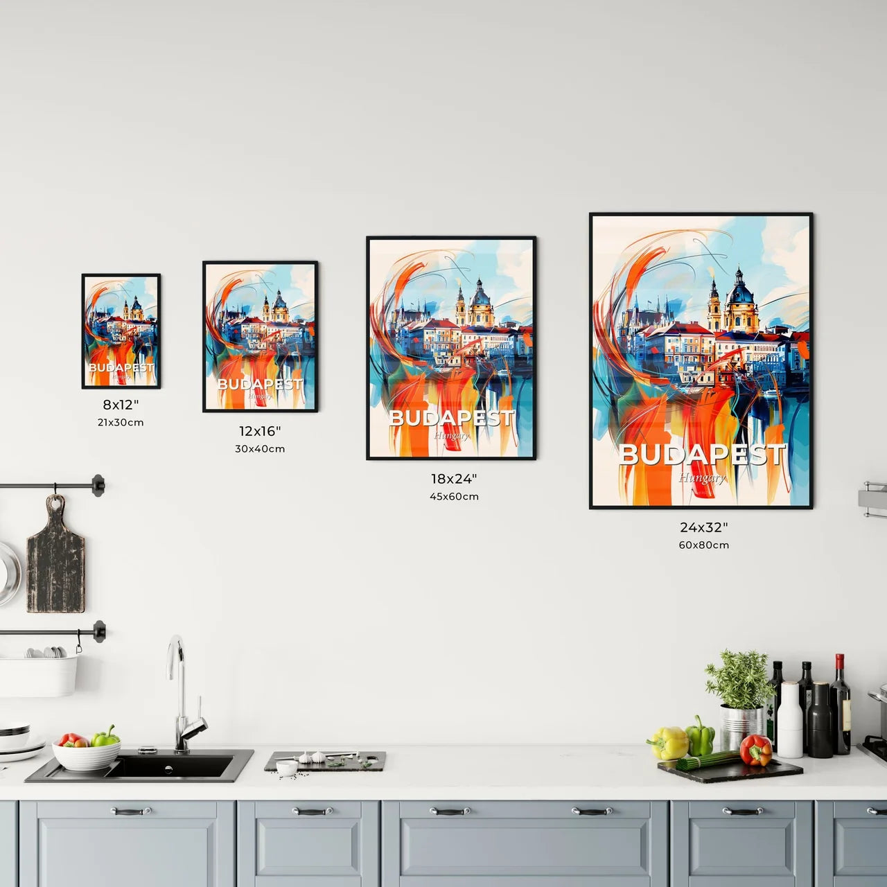 Vibrant Budapest, Hungary Kitchen Art