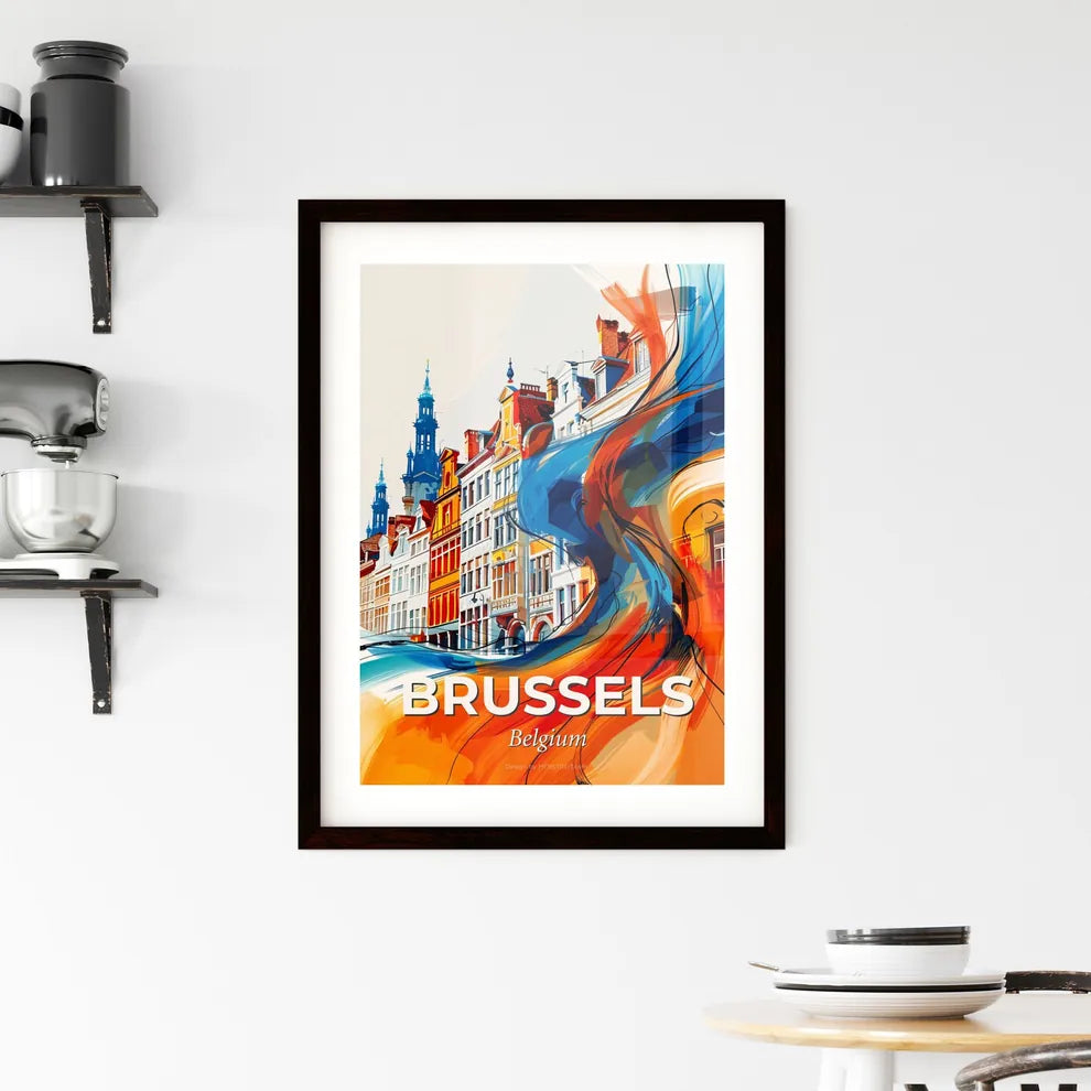 Vibrant Brussels, Belgium Framed Print