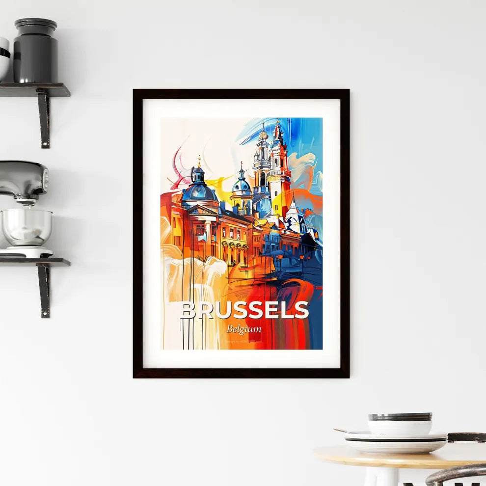 Vibrant Brussels, Belgium Framed Print