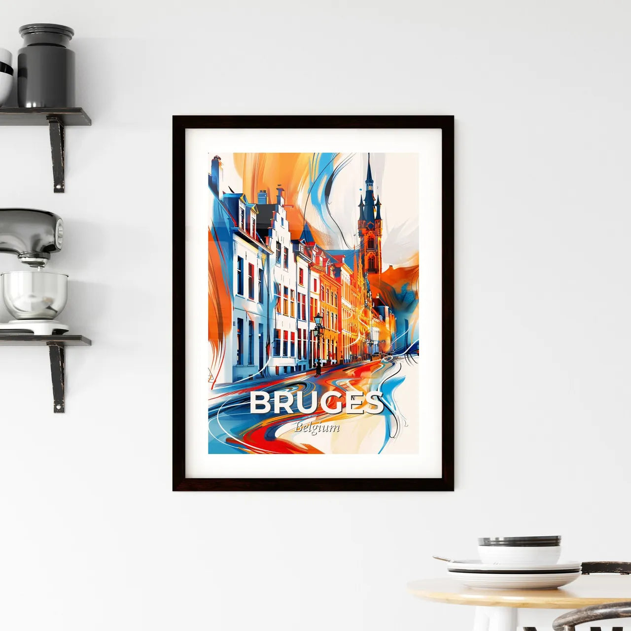 Vibrant Bruges , Belgium Framed Print