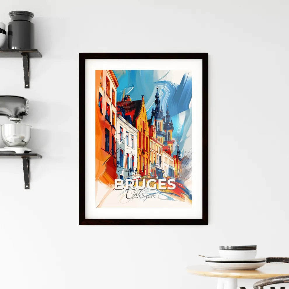Vibrant Bruges , Belgium Framed Print