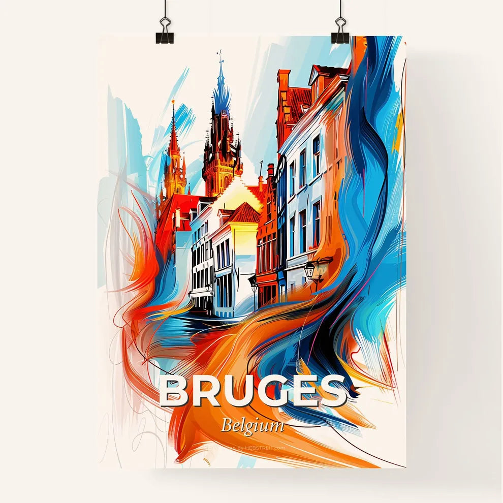 Vibrant Bruges , Belgium Poster