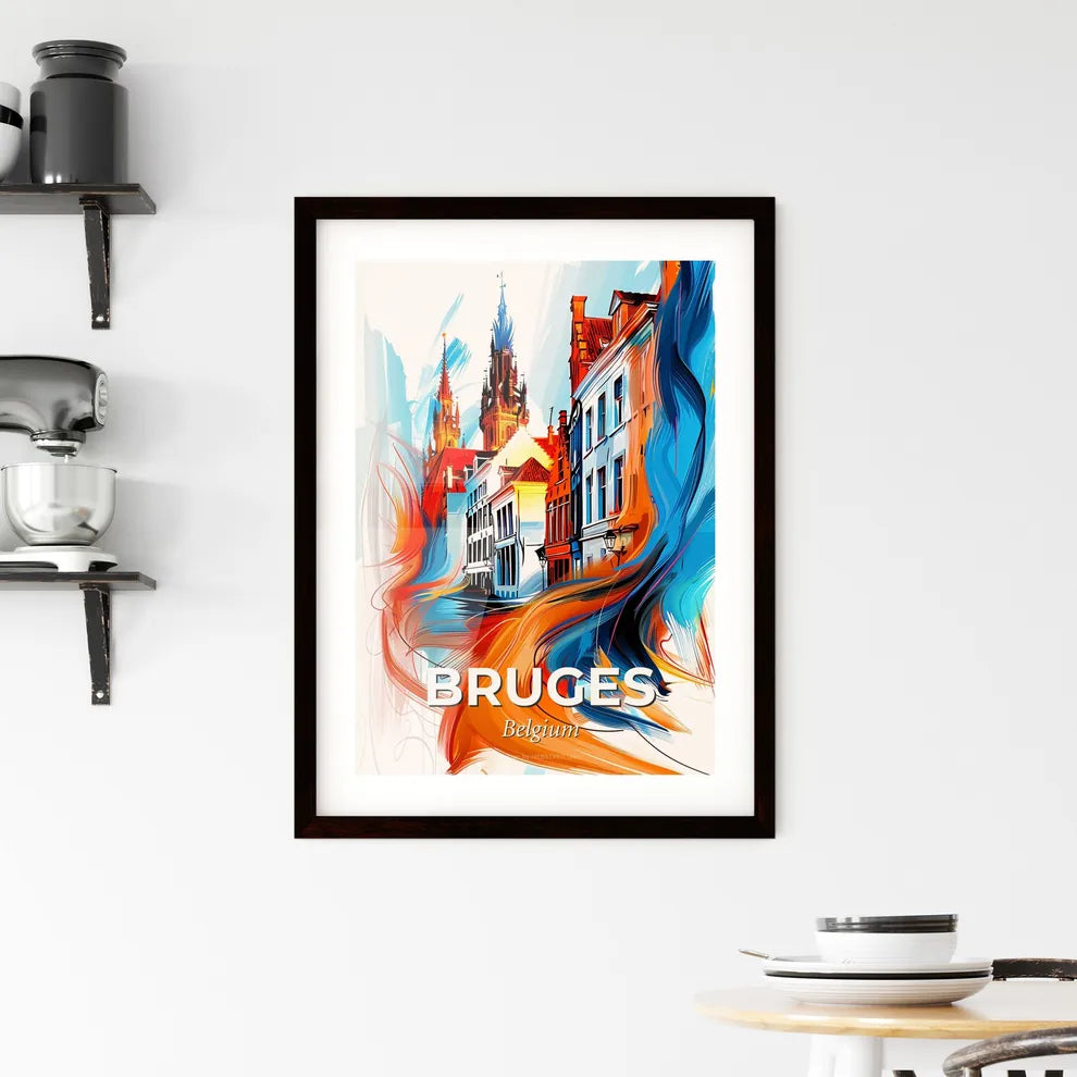 Vibrant Bruges , Belgium Framed Print