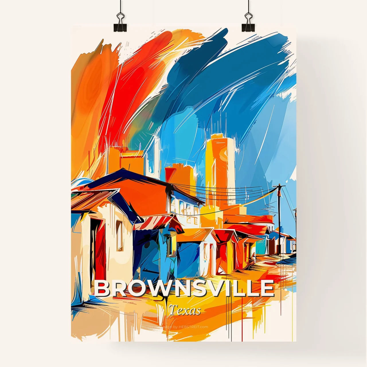 Vibrant Brownsville, Texas Poster