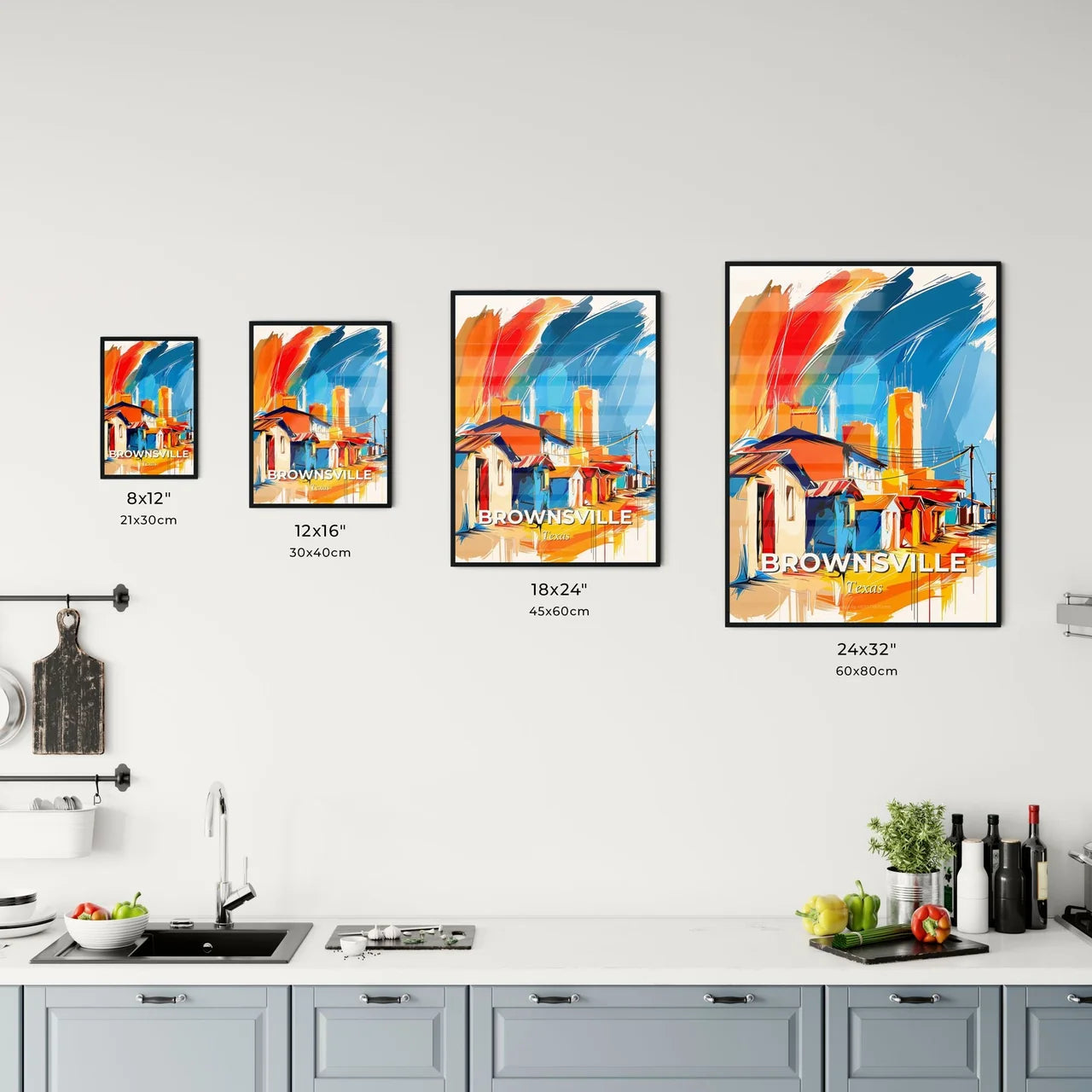 Vibrant Brownsville, Texas Kitchen Art