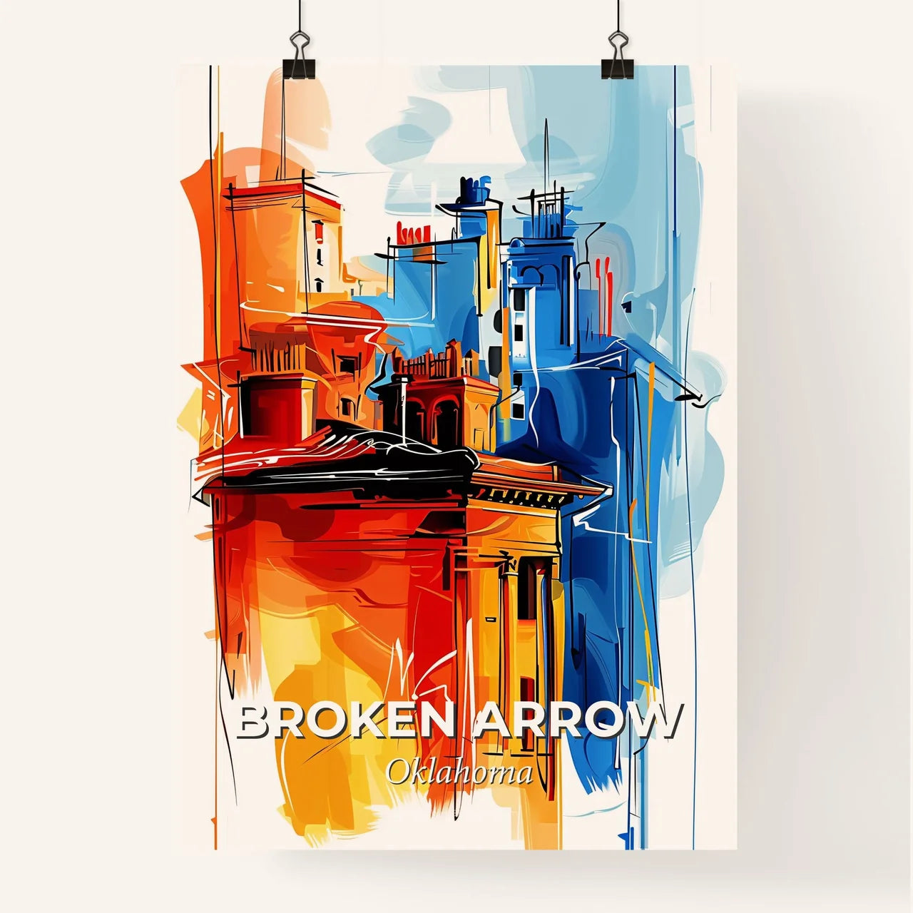 Vibrant Broken Arrow, Oklahoma Poster