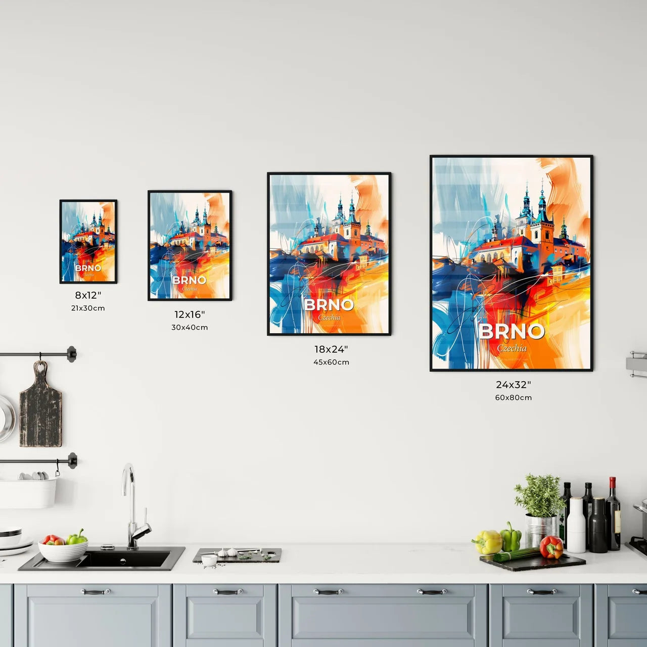 Vibrant Brno, Czechia Kitchen Art
