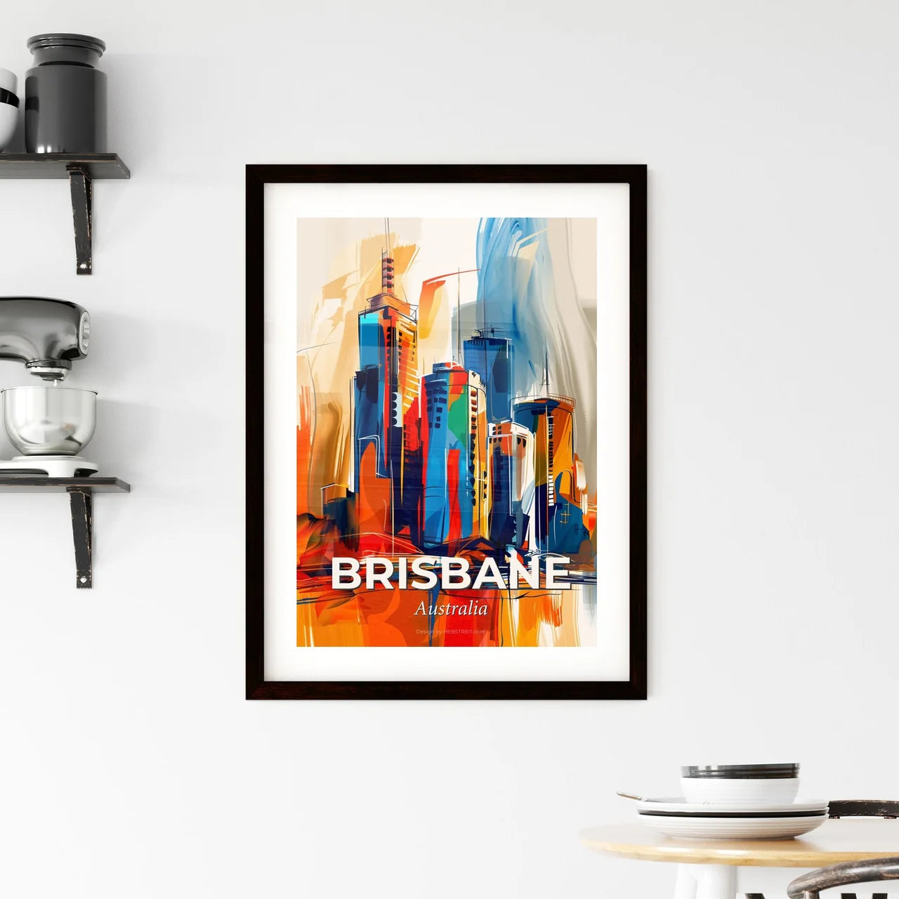 Vibrant Brisbane, Australia Framed Print