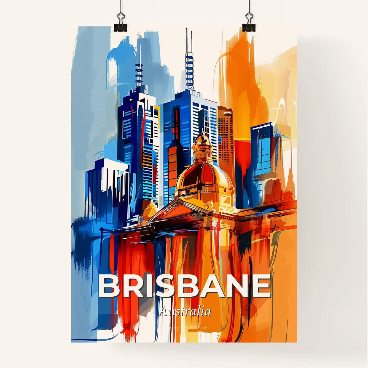 Vibrant Brisbane, Australia Poster
