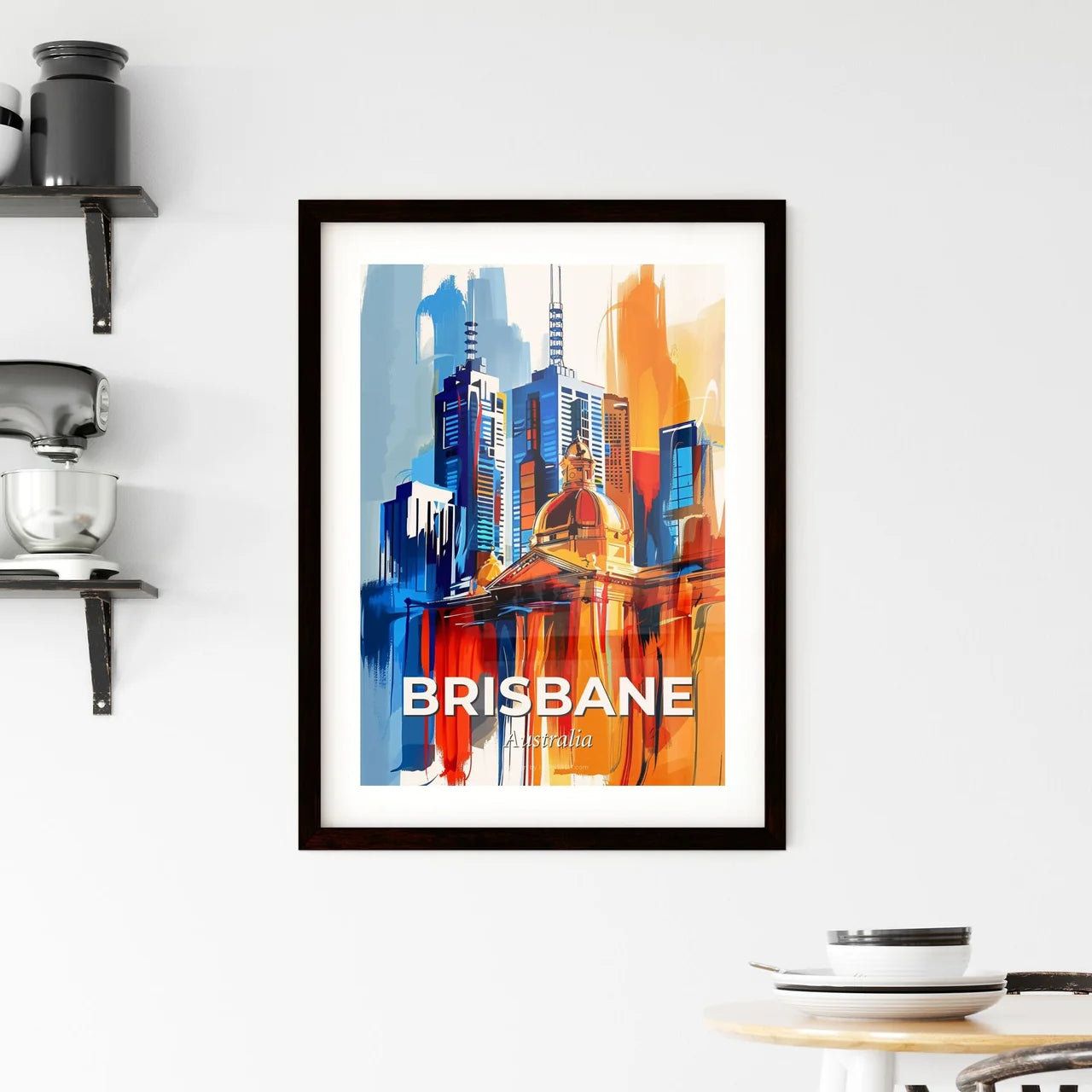 Vibrant Brisbane, Australia Framed Print