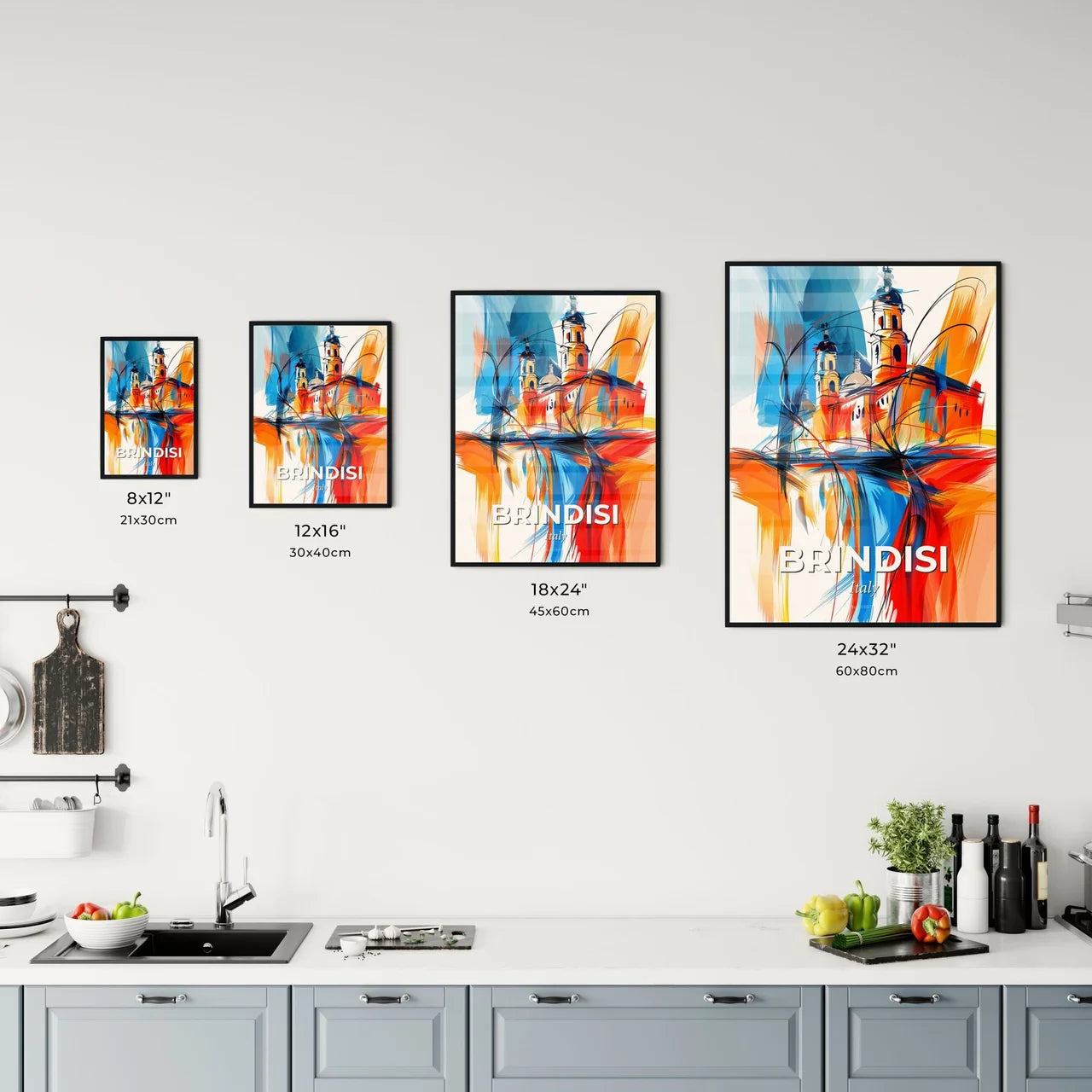 Vibrant Brindisi, Italy Kitchen Art