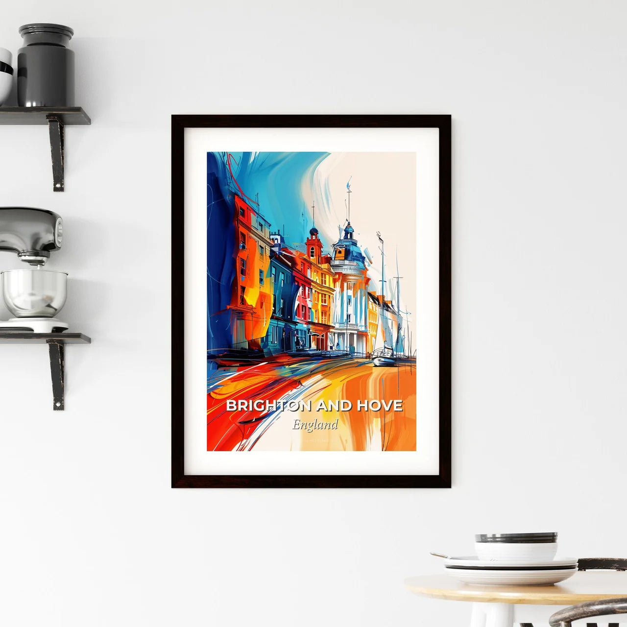 Vibrant Brighton And Hove, England Framed Print