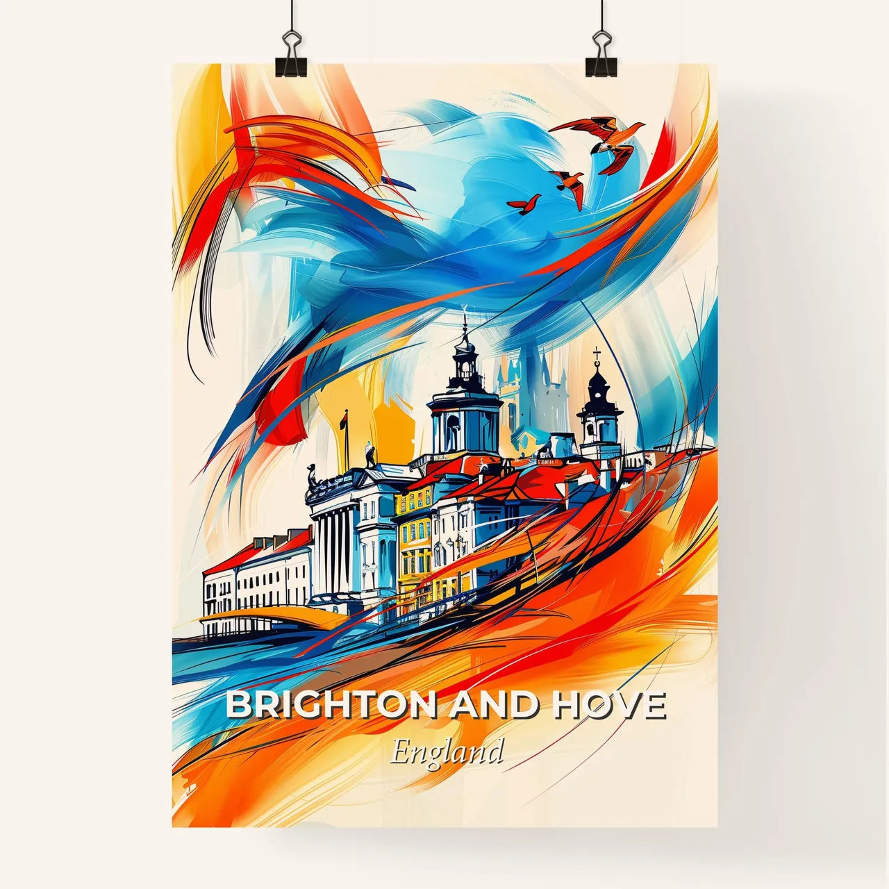 Vibrant Brighton And Hove, England Poster