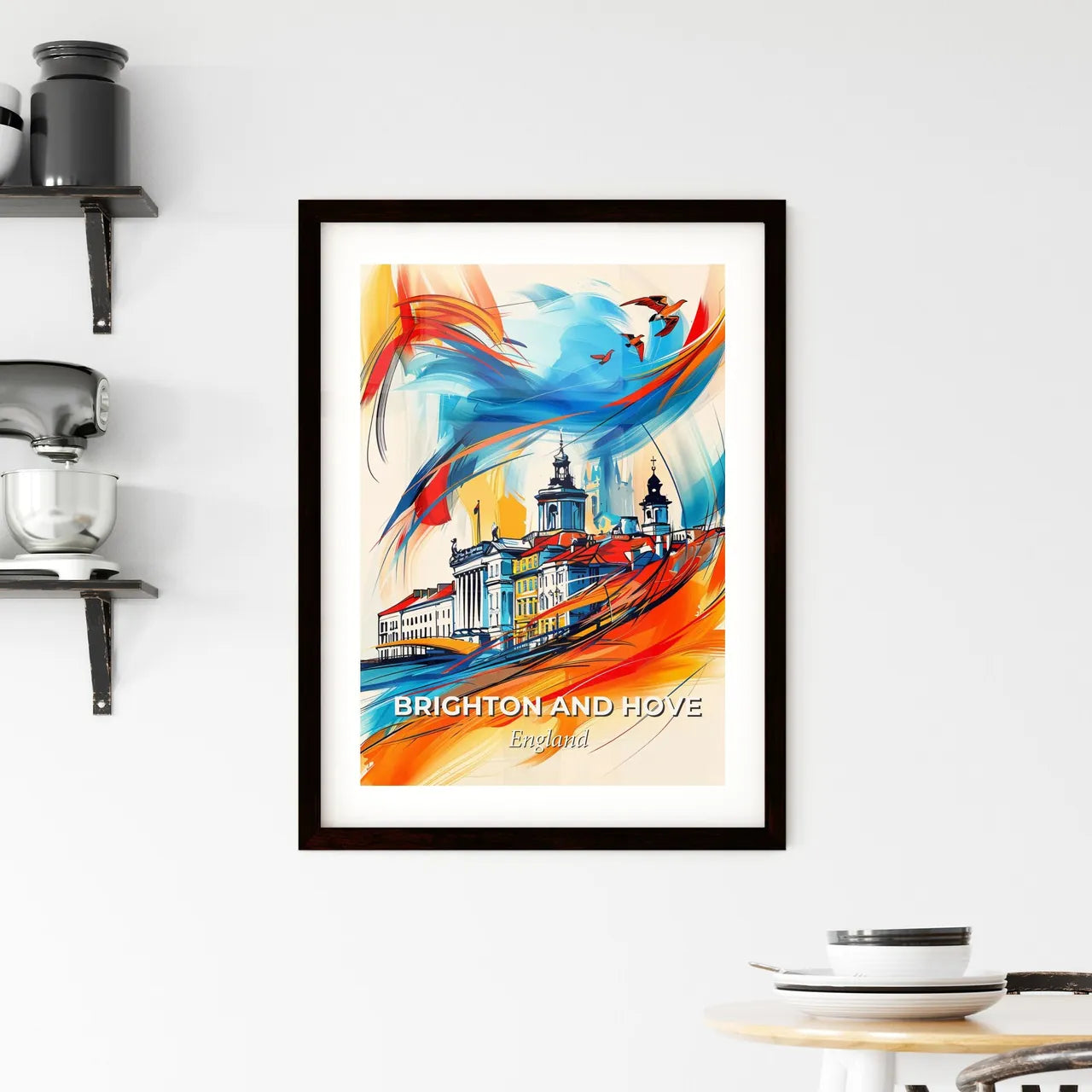 Vibrant Brighton And Hove, England Framed Print