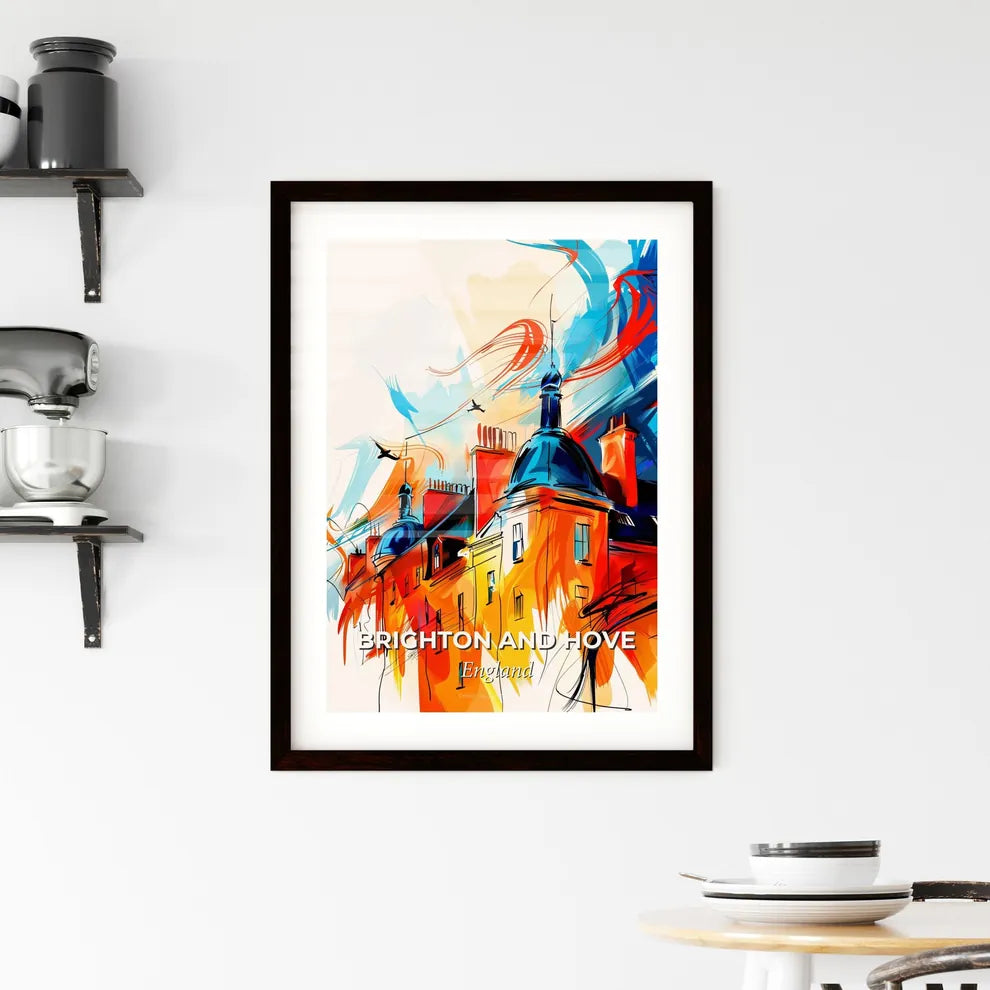 Vibrant Brighton And Hove, England Framed Print