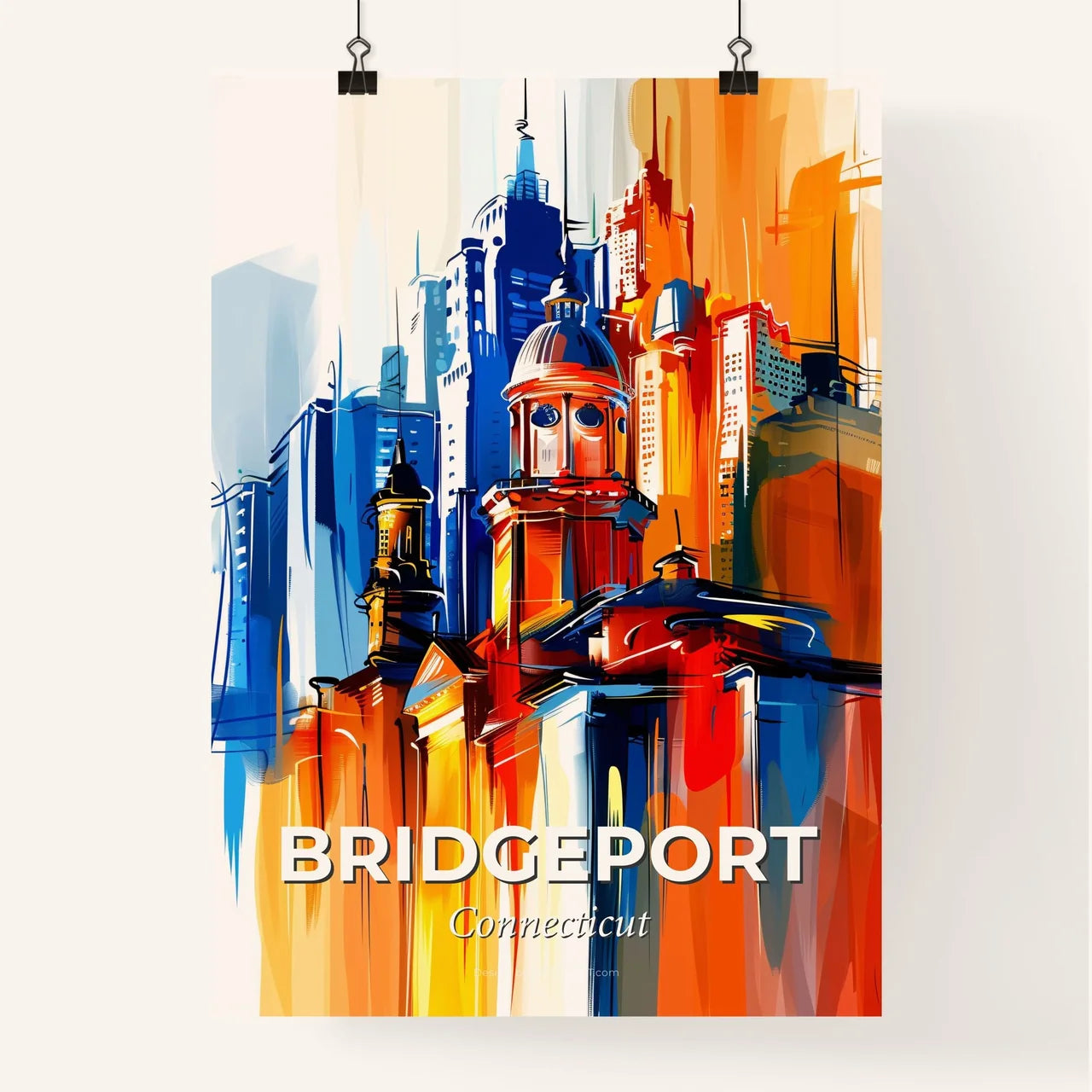 Vibrant Bridgeport, Connecticut Poster