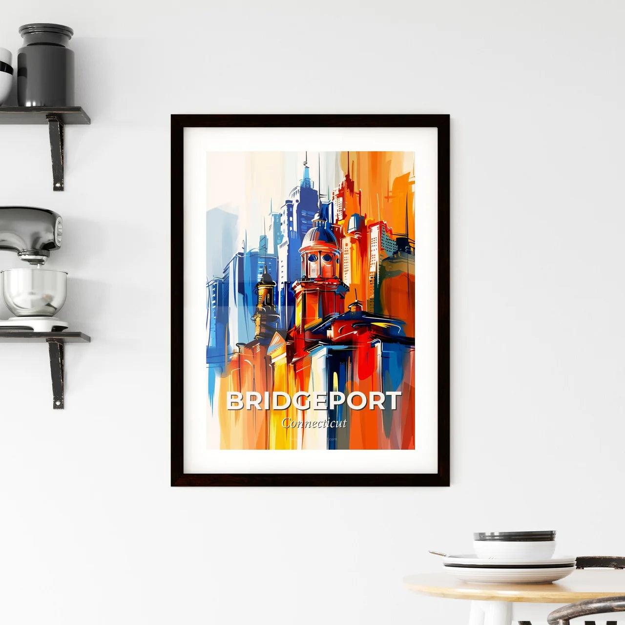 Vibrant Bridgeport, Connecticut Framed Print