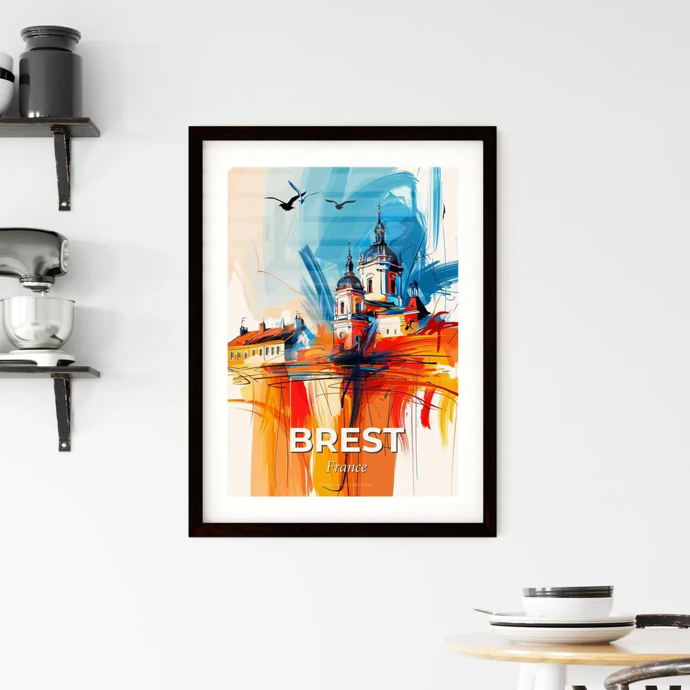 Vibrant Brest, France Framed Print