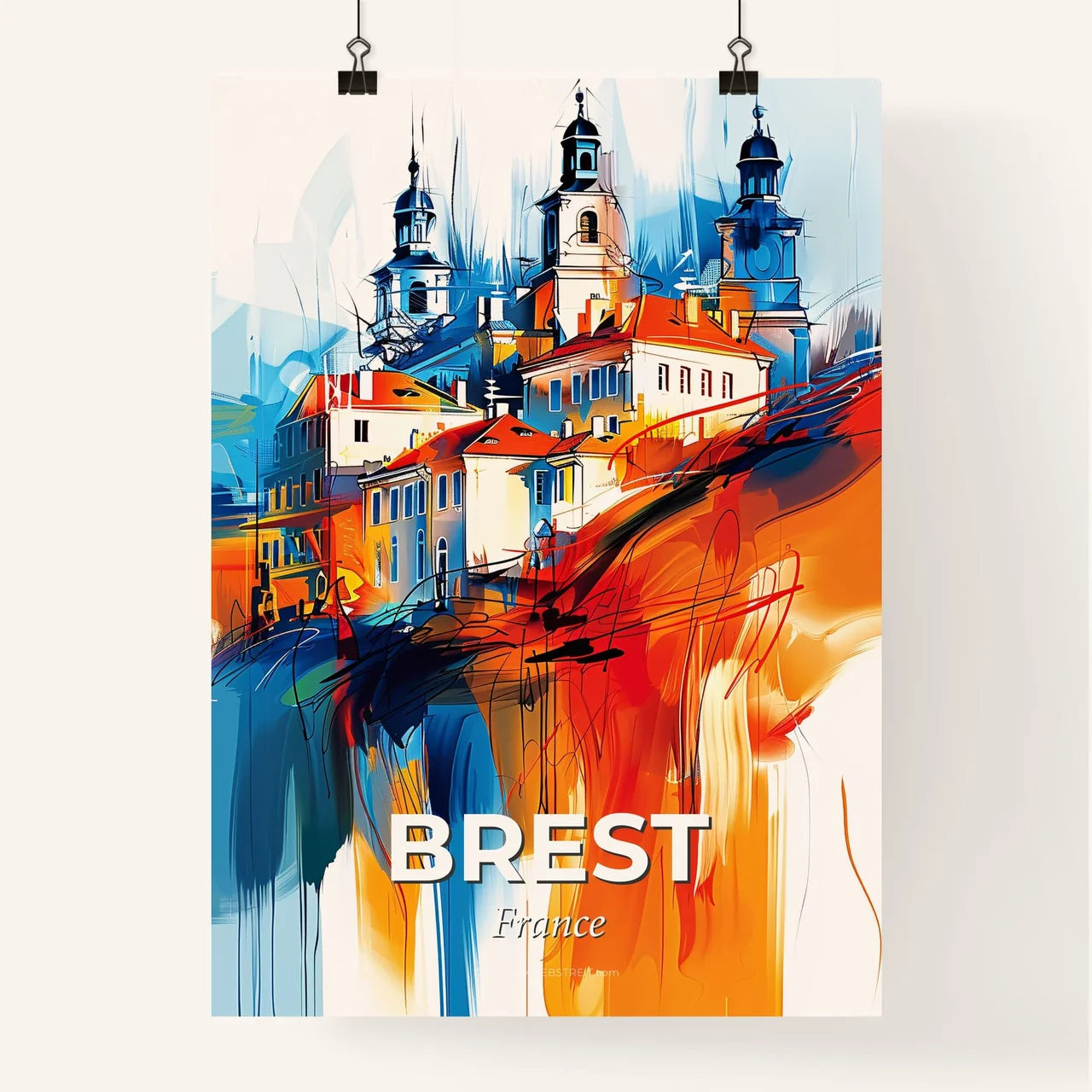 Vibrant Brest, France Poster