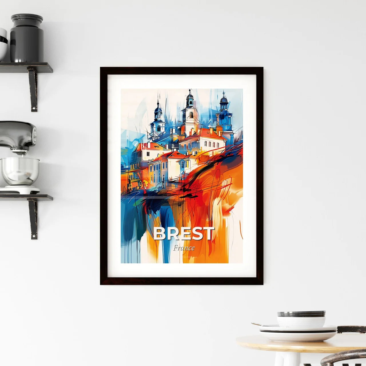 Vibrant Brest, France Framed Print