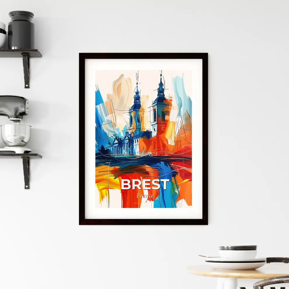 Vibrant Brest, France Framed Print