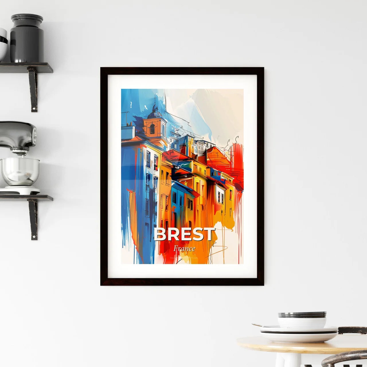Vibrant Brest, France Framed Print