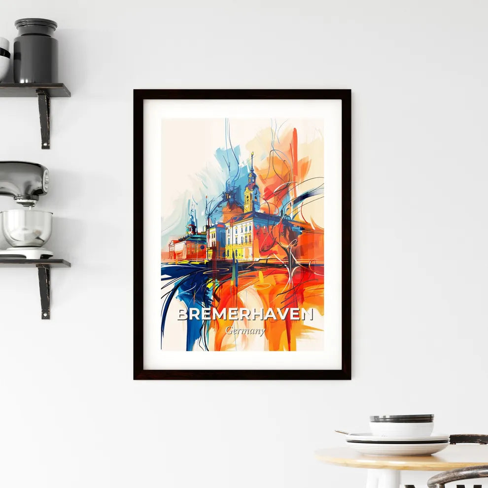 Vibrant Bremerhaven, Germany Framed Print