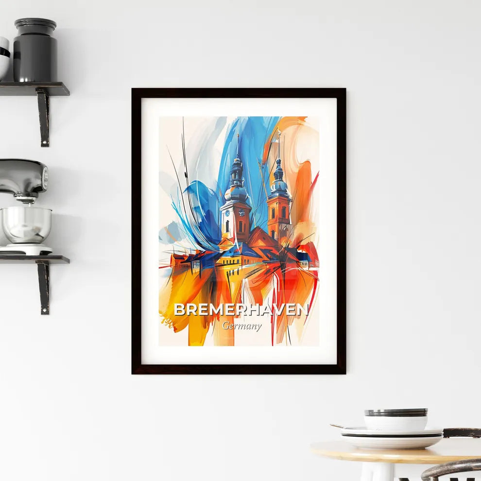 Vibrant Bremerhaven, Germany Framed Print