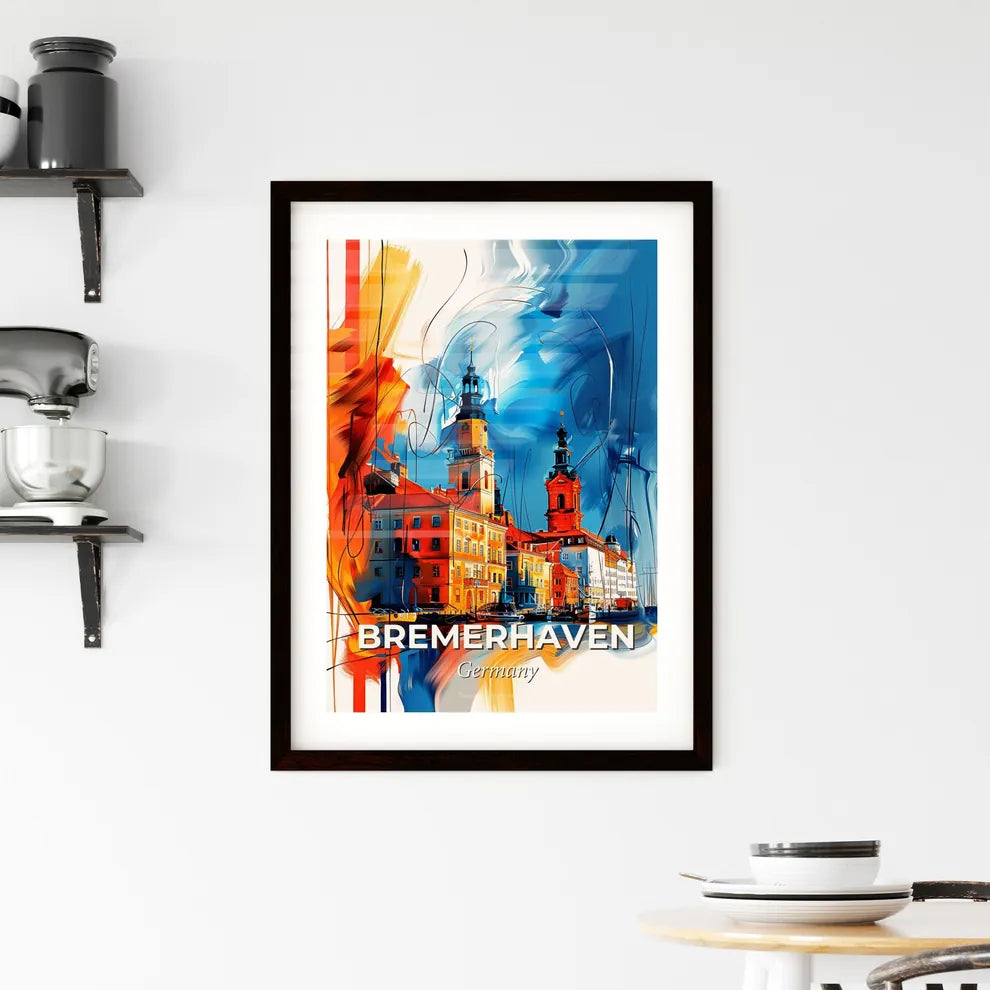 Vibrant Bremerhaven, Germany Framed Print