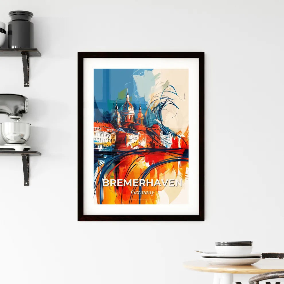 Vibrant Bremerhaven, Germany Framed Print