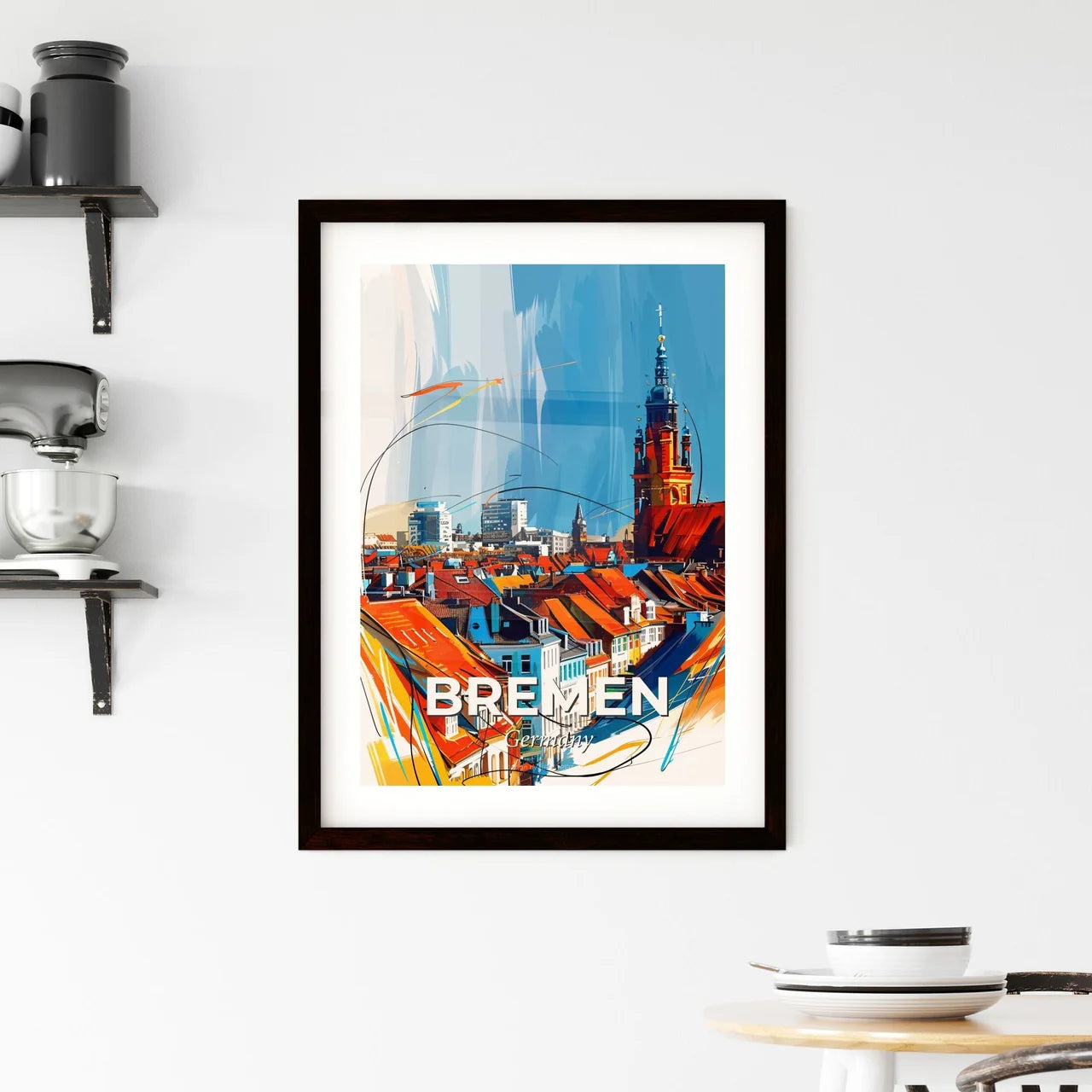 Vibrant Bremen, Germany Framed Print