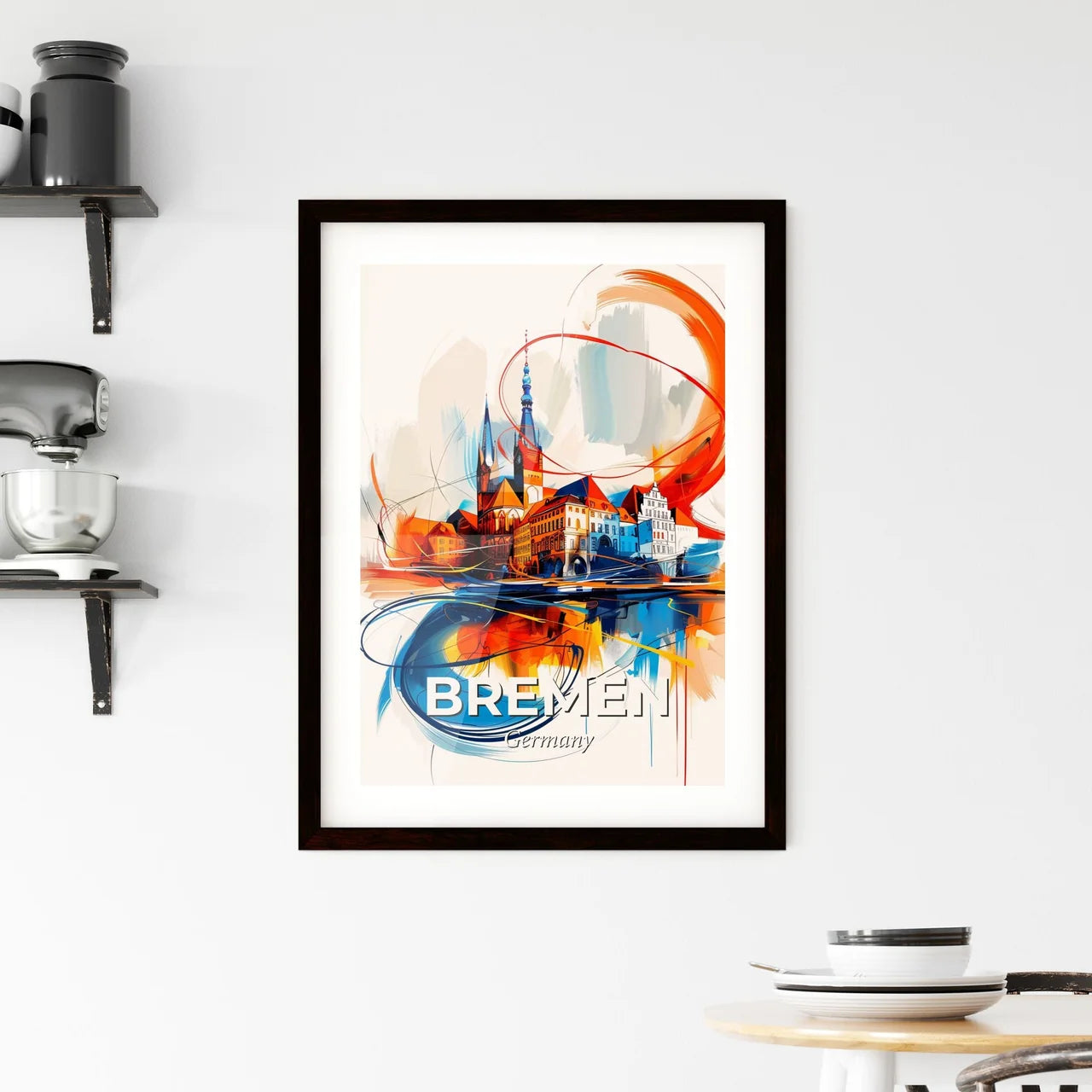 Vibrant Bremen, Germany Framed Print
