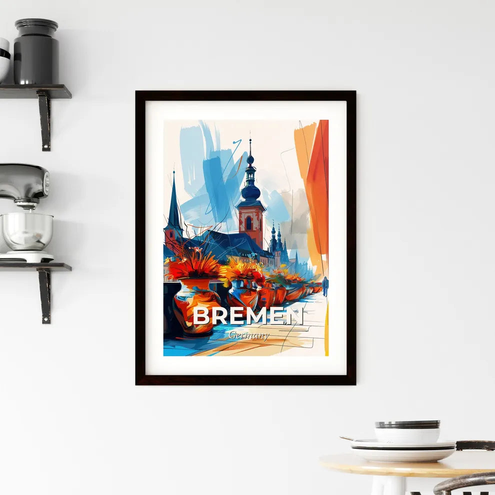 Vibrant Bremen, Germany Framed Print
