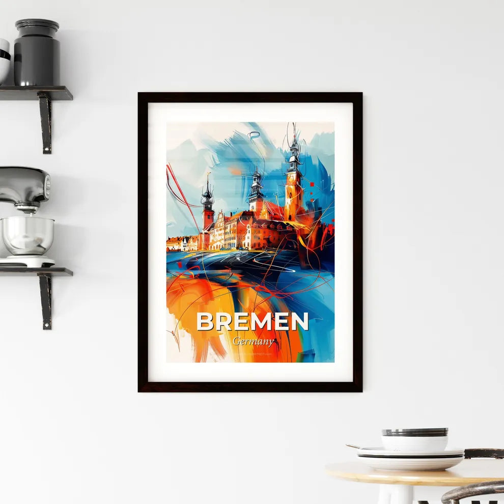 Vibrant Bremen, Germany Framed Print