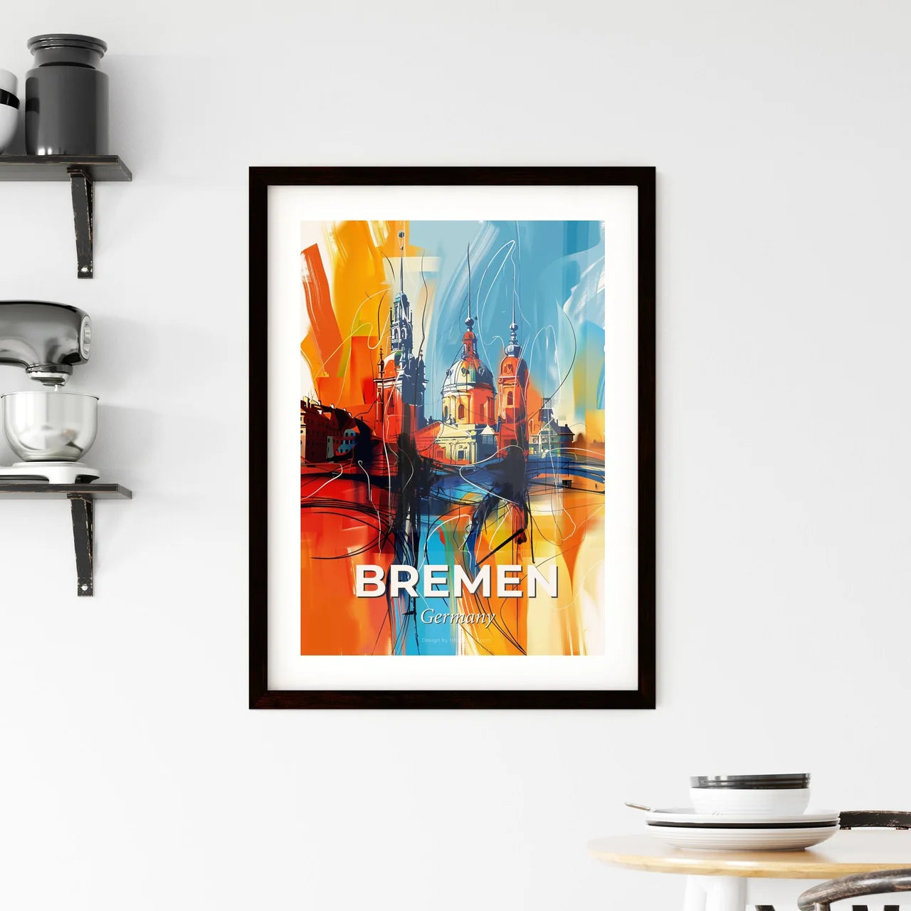 Vibrant Bremen, Germany Framed Print