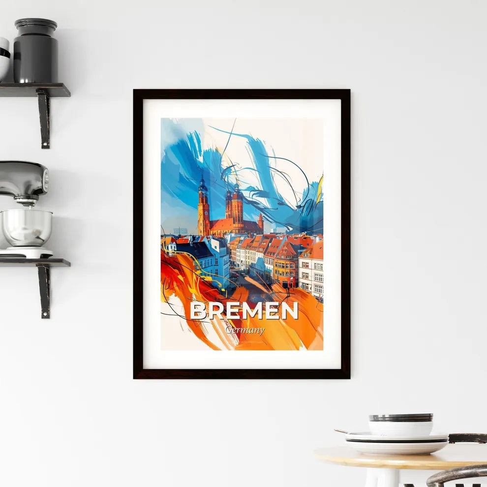 Vibrant Bremen, Germany Framed Print