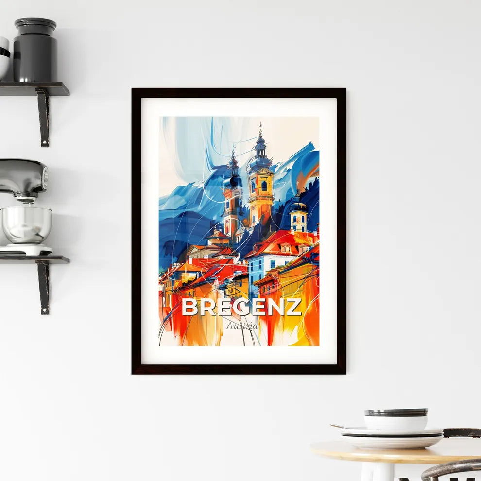 Vibrant Bregenz, Austria Framed Print