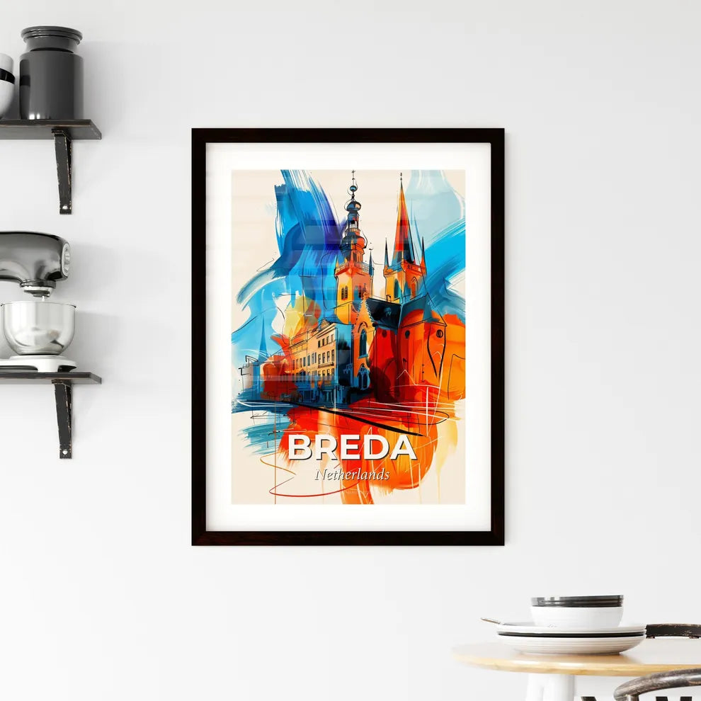 Vibrant Breda, Netherlands Framed Print