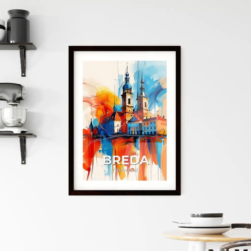 Vibrant Breda, Netherlands Framed Print