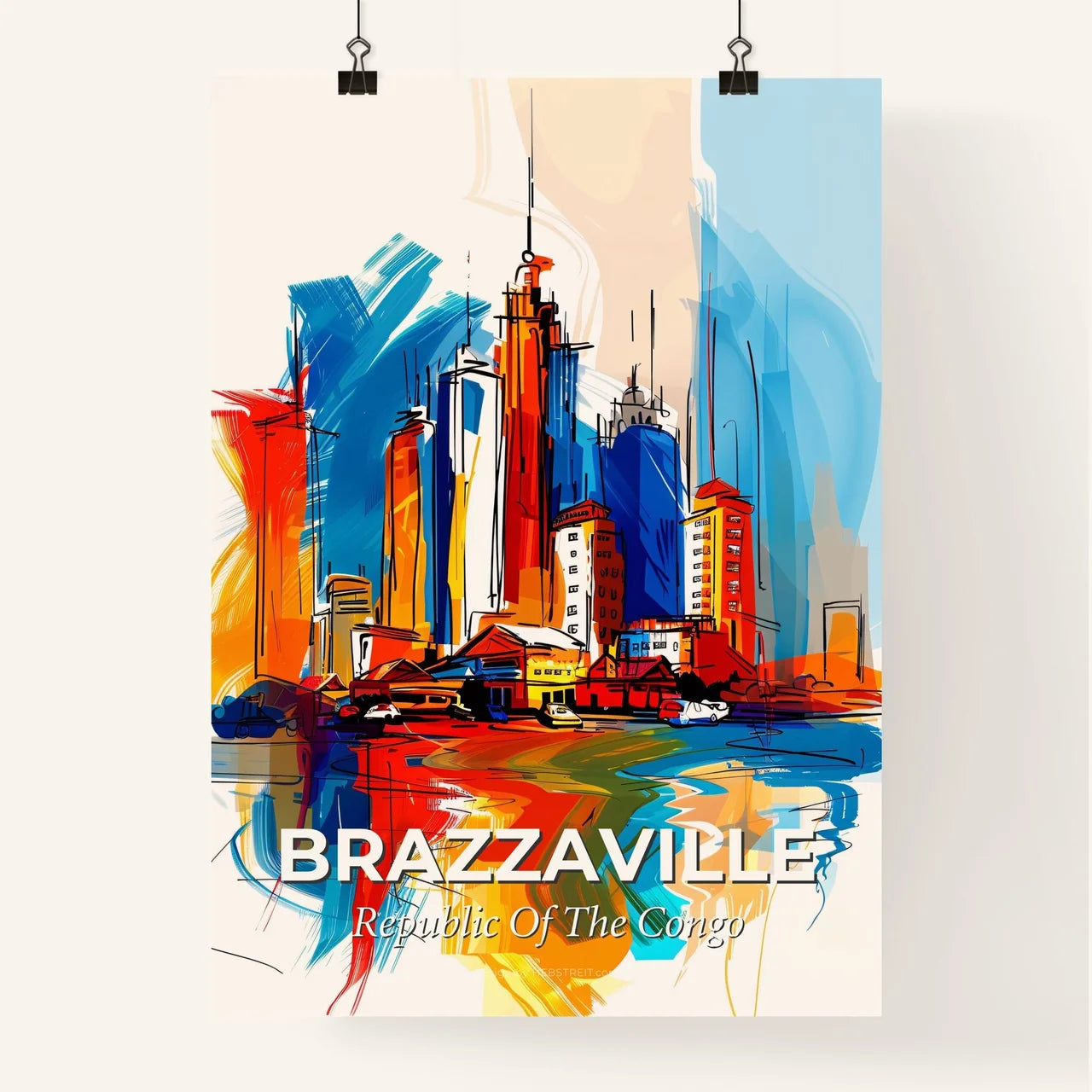 Vibrant Brazzaville, Republic Of The Congo Poster