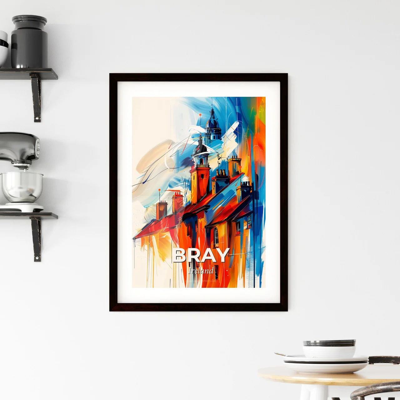 Vibrant Bray, Ireland Framed Print
