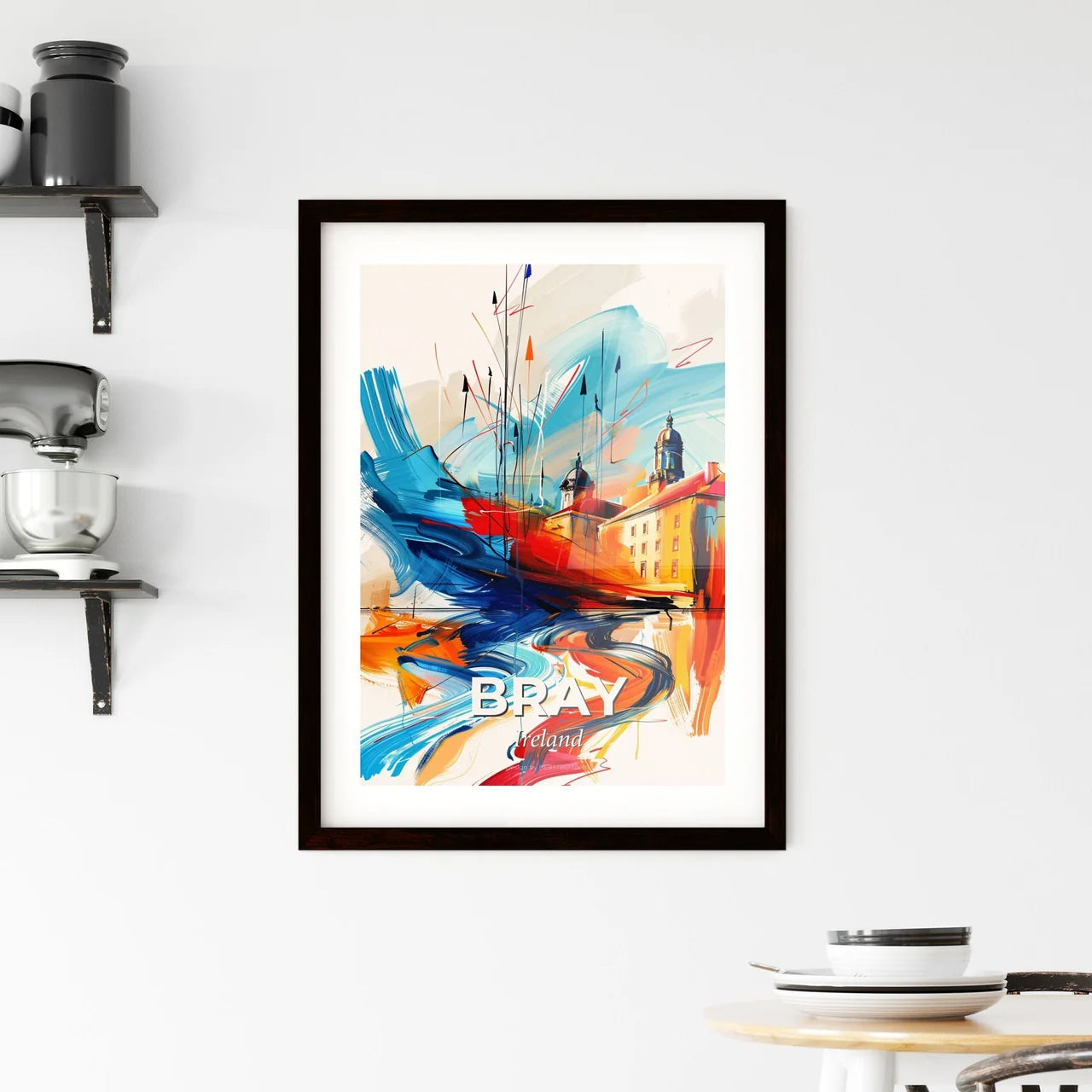 Vibrant Bray, Ireland Framed Print